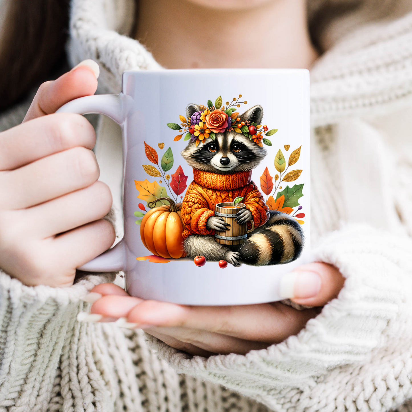 Fall Raccoon Mug