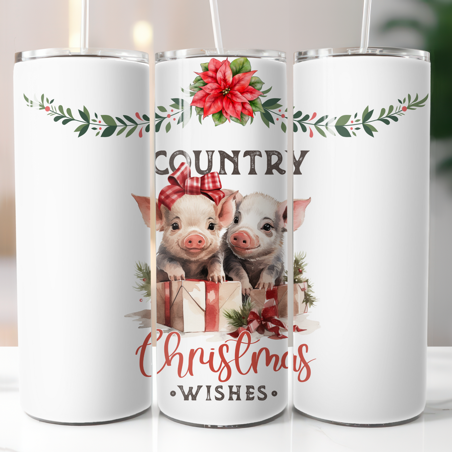 Country Christmas Wishes, Sublimation Transfer