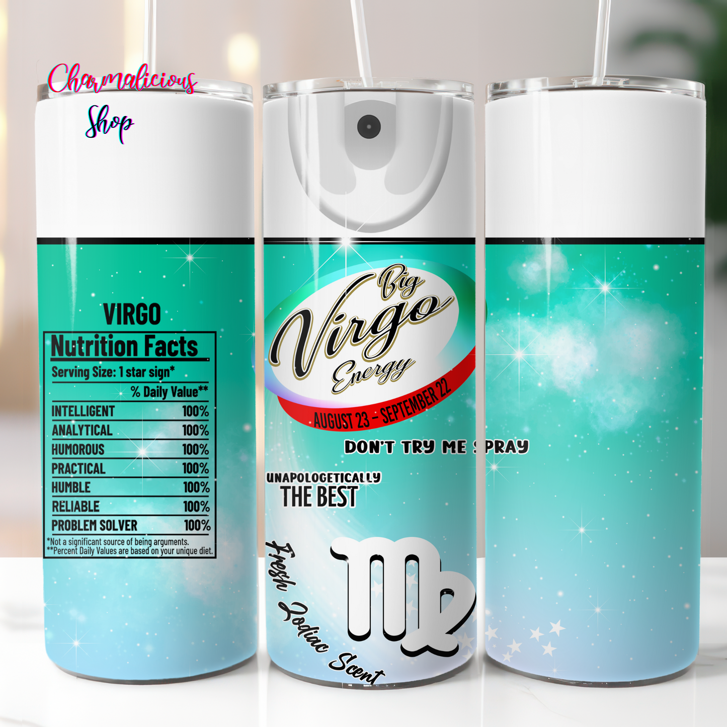 Virgo, Sublimation, Ready to Print, Ready To Press, Print Out Transfer, 20 oz, Skinny Tumbler Transfer, NOT A DIGITAL