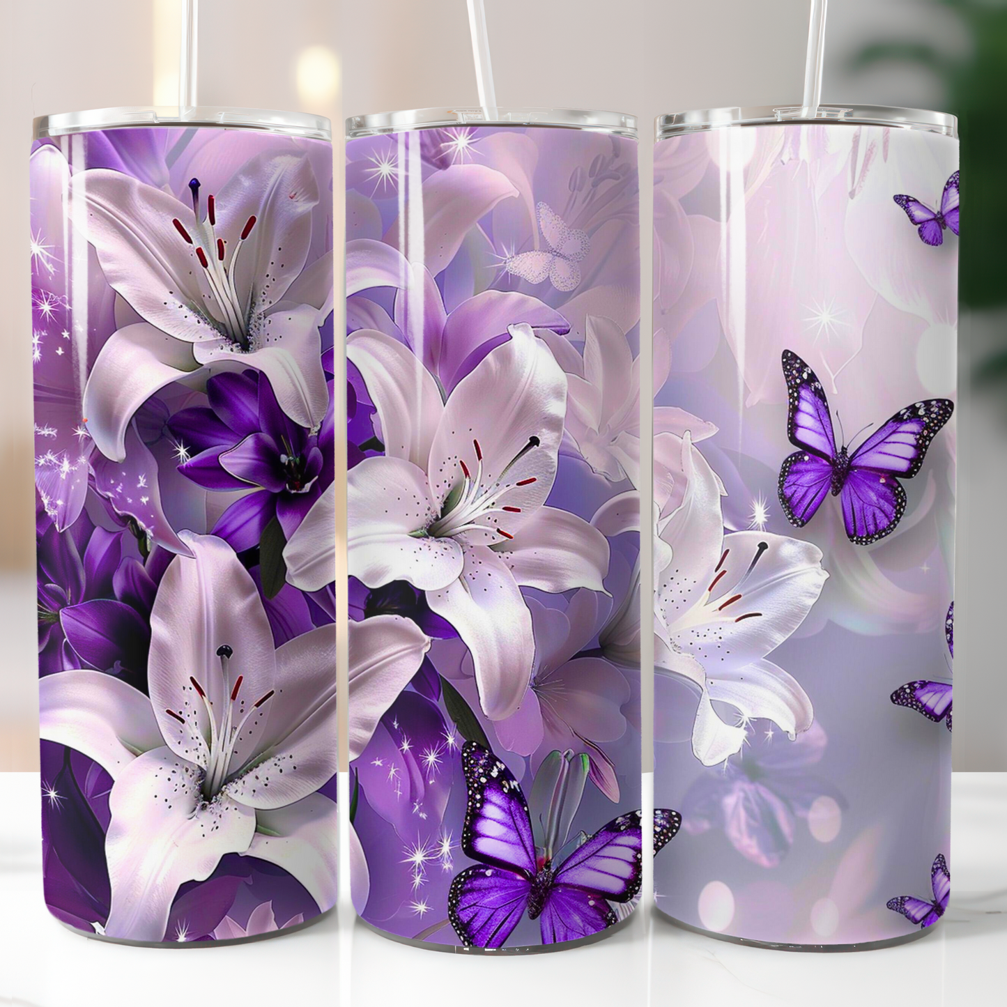 Purple Lilac Butterfly, Sublimation Transfer