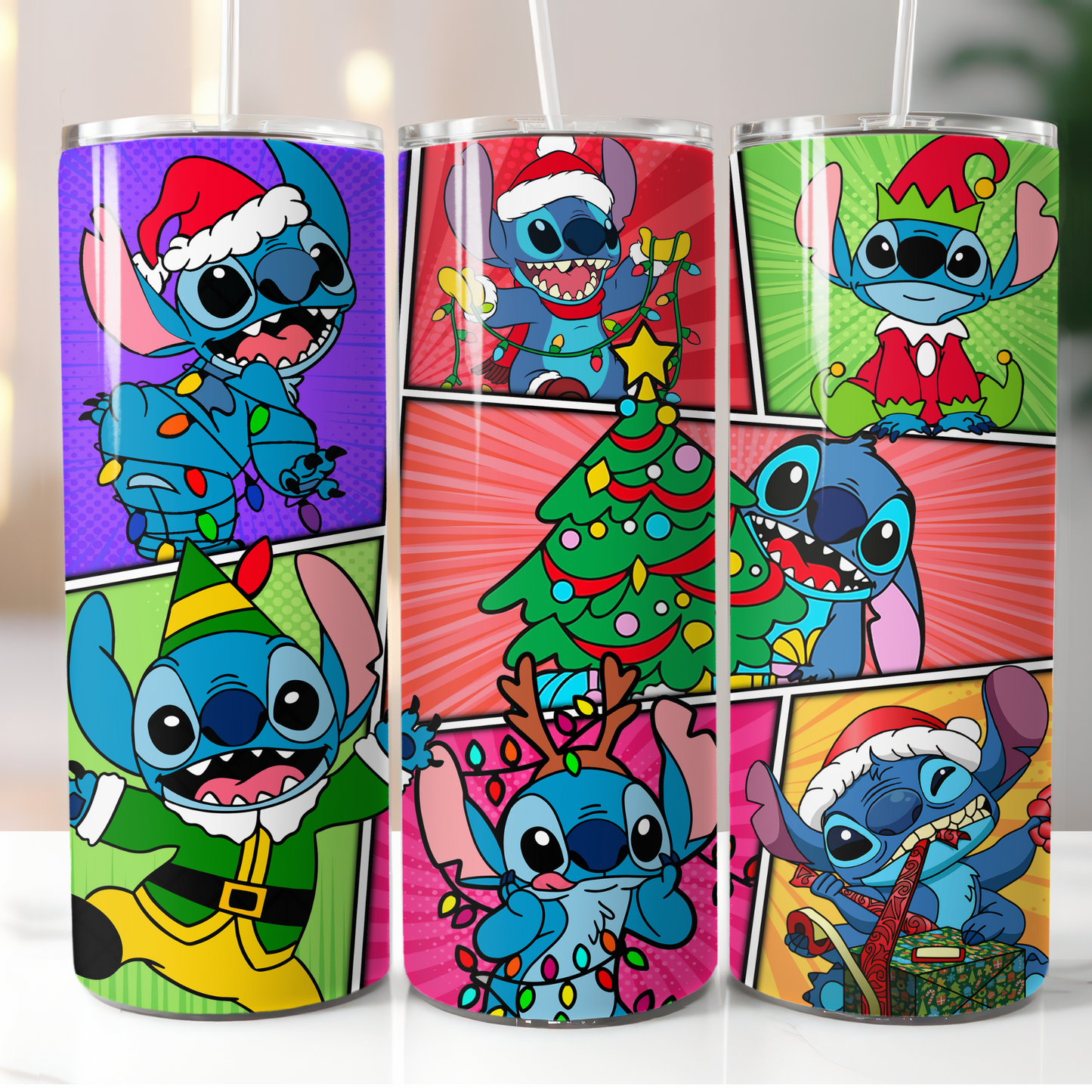 Stitch Christmas, Sublimation, Ready To Press, Print Out Transfer, 20 oz, Skinny Tumbler Transfer, NOT A DIGITAL