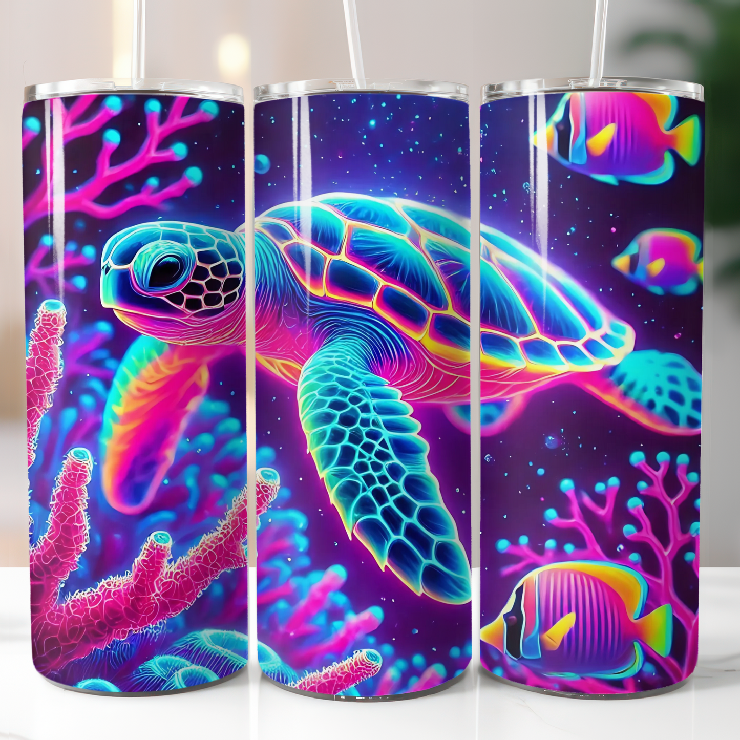 Neon Sea Turtle