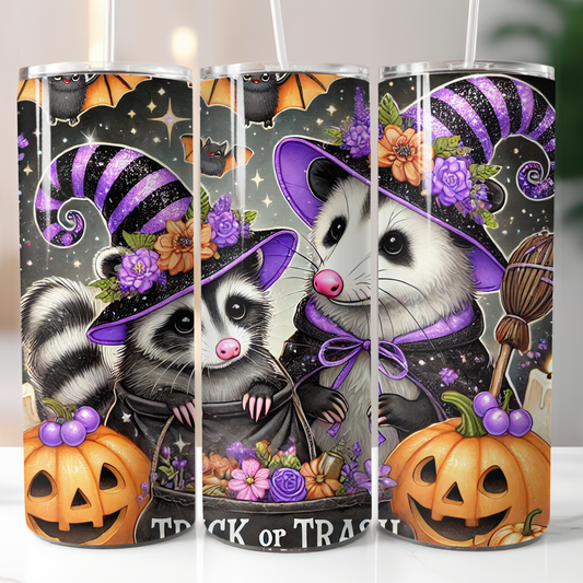 Halloween Raccoon and Possum, Sublimation Transfer