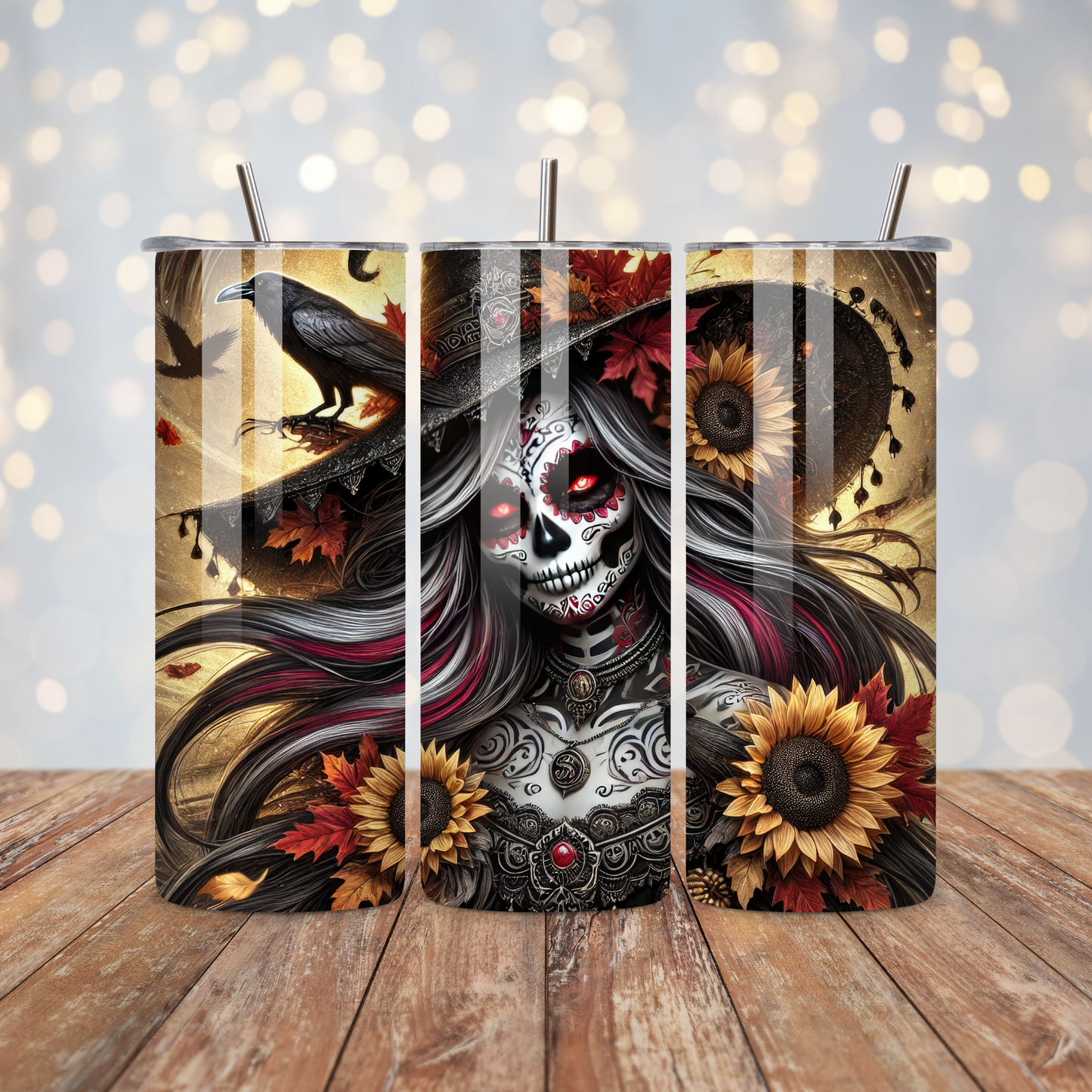 Sugar Skull Witch Sublimation Transfer