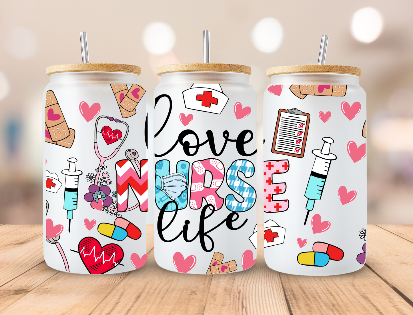 Love Nurse Life, Sublimation Transfers