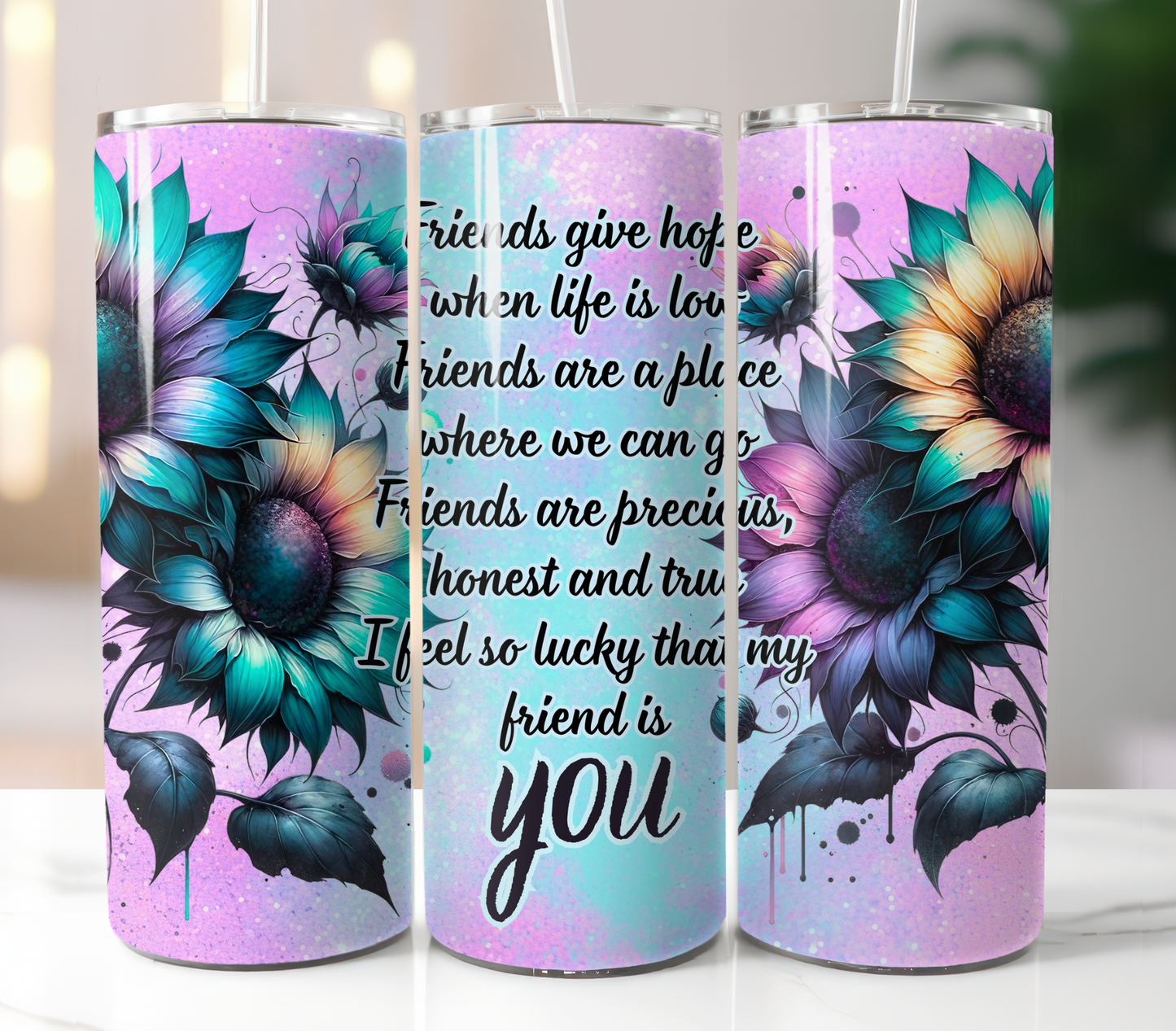 Friendship Sunflowers Sublimation Transfer