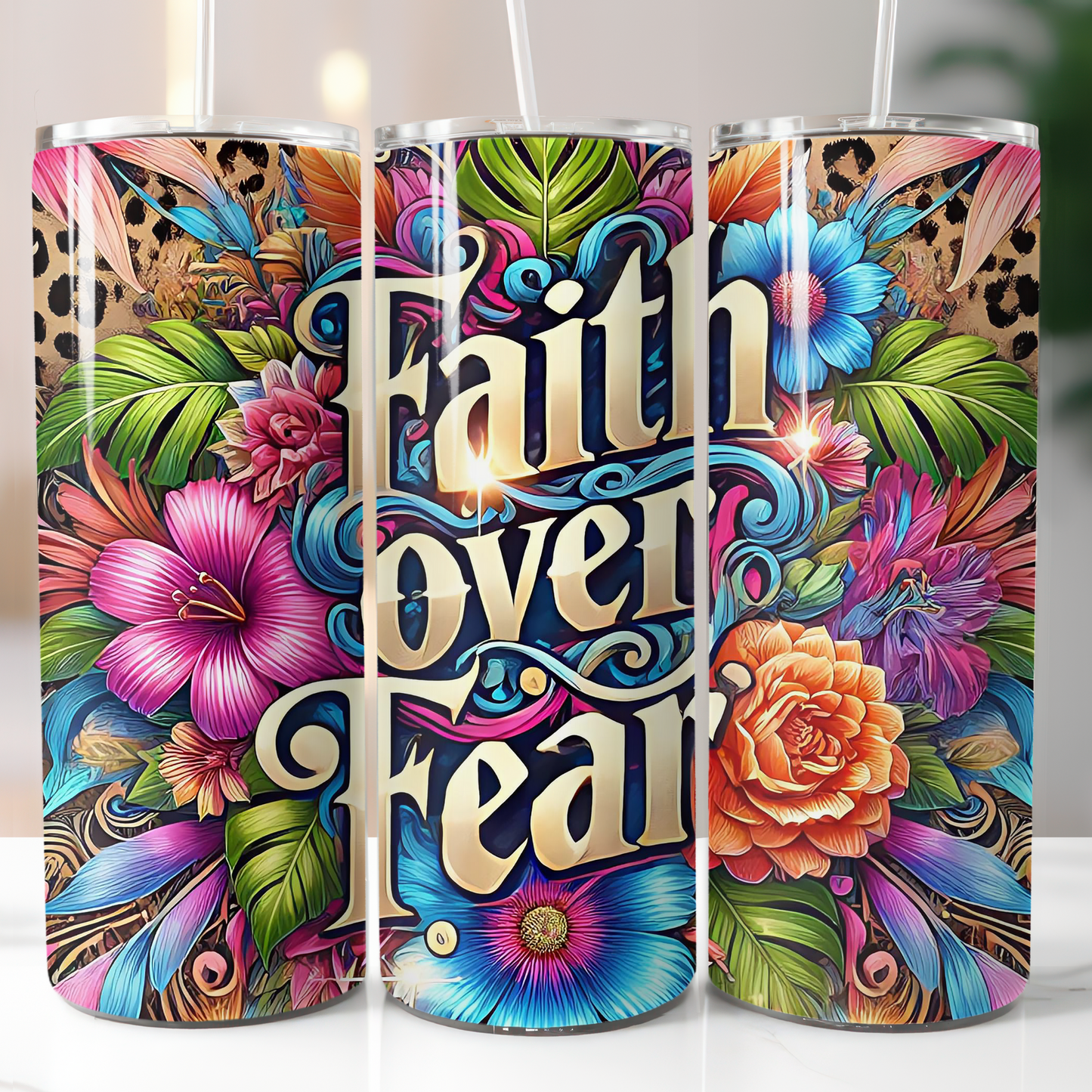 Faith Over Fear Sublimation Transfers