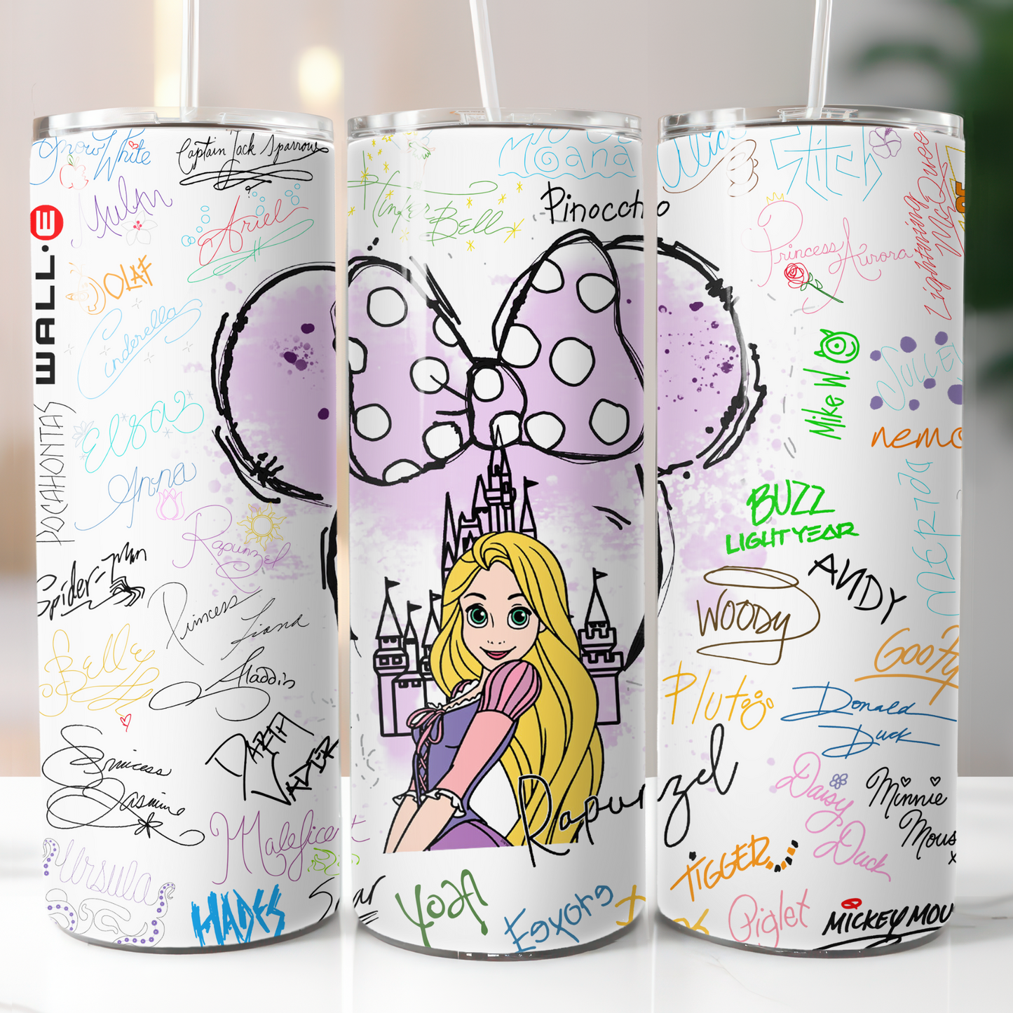 Disney Rapunzel Autograph, Sublimation, Ready to Print, Ready To Press, Print Out Transfer, 20 oz, Skinny Tumbler Transfer, NOT A DIGITAL