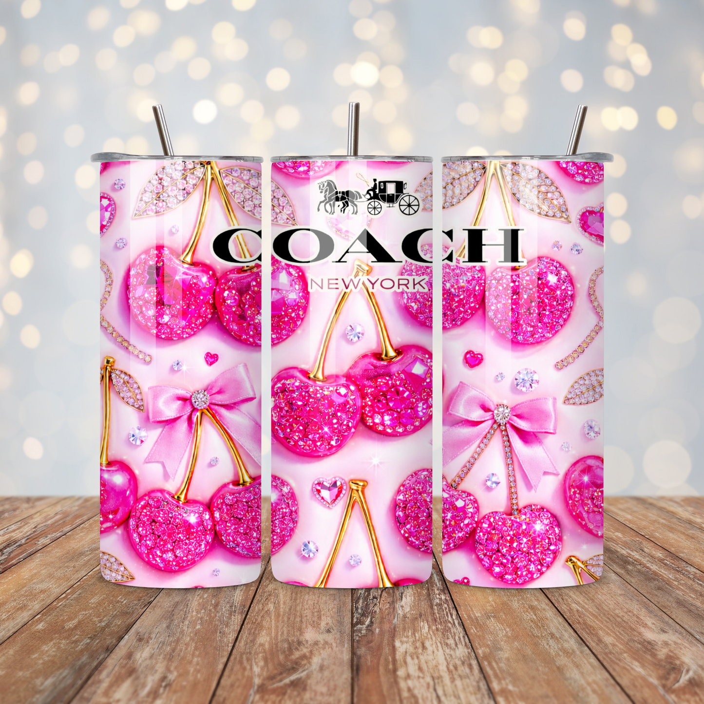 Pink Cherry Handbag Design Sublimation Transfer