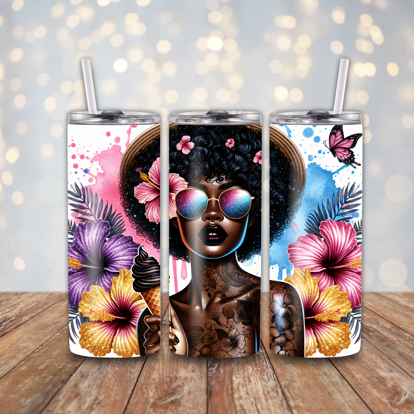 Summer Black Woman Sublimation Transfers