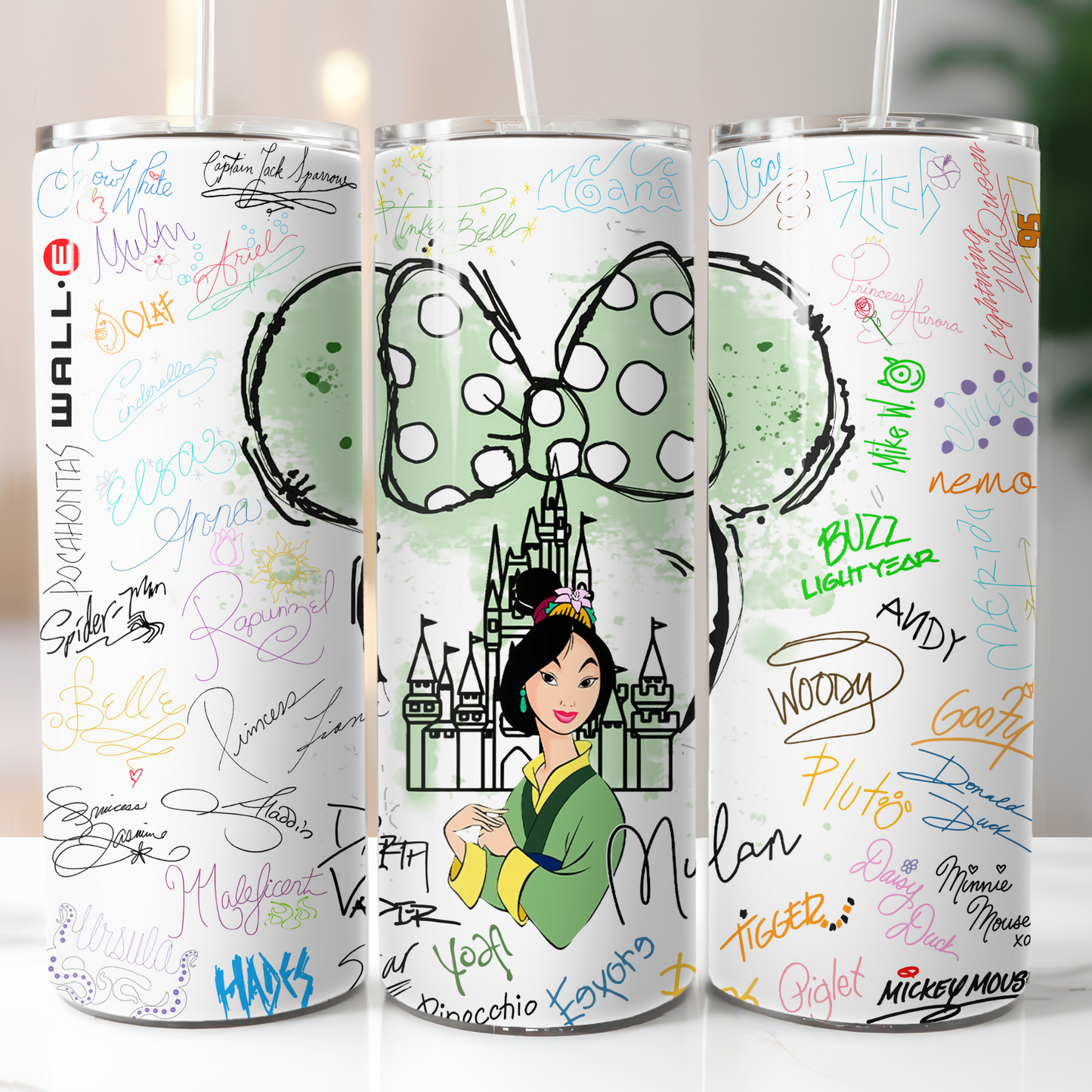 Disney Mulan Autograph, Sublimation, Ready to Print, Ready To Press, Print Out Transfer, 20 oz, Skinny Tumbler Transfer, NOT A DIGITAL