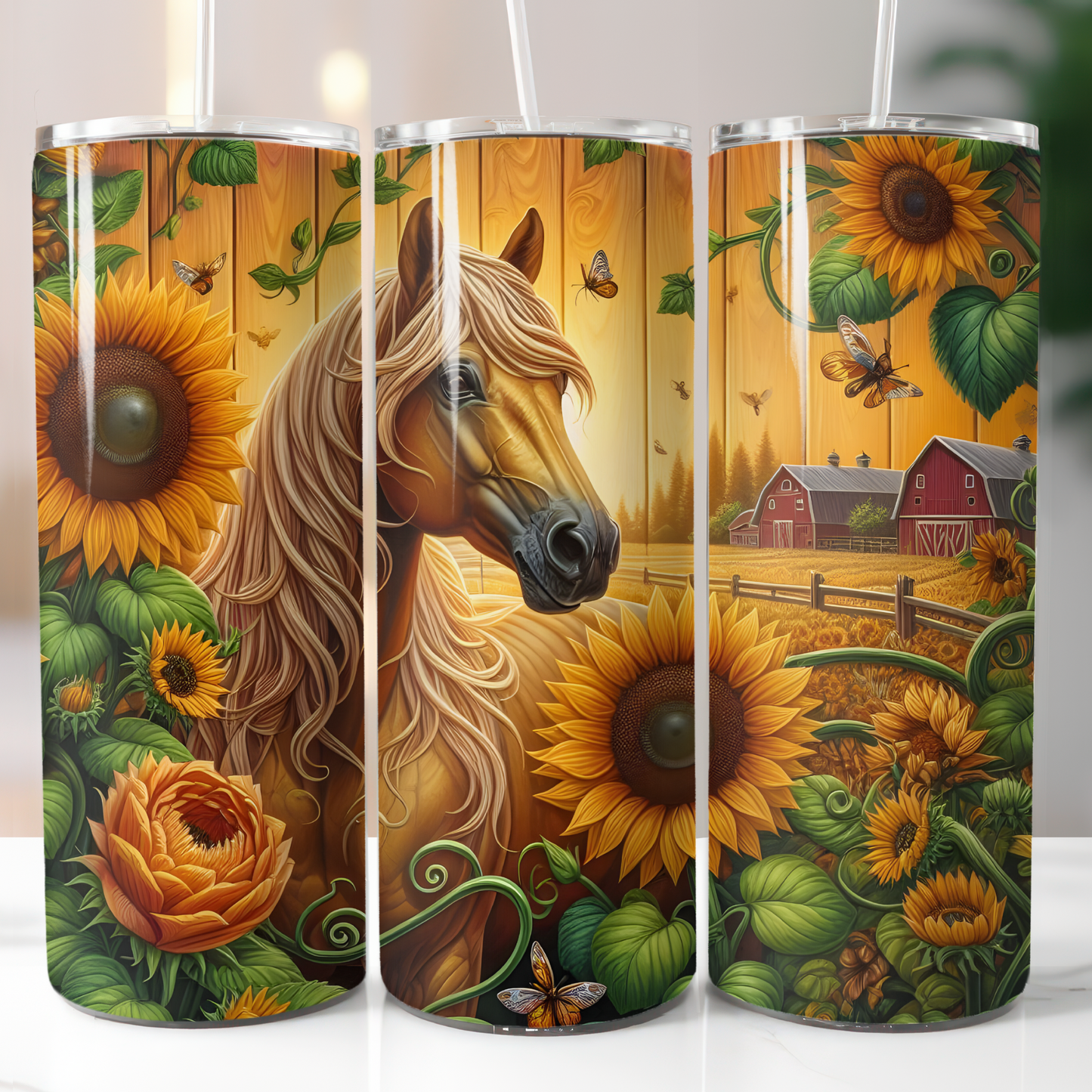 Sunflower Horses Sublimation Transfers