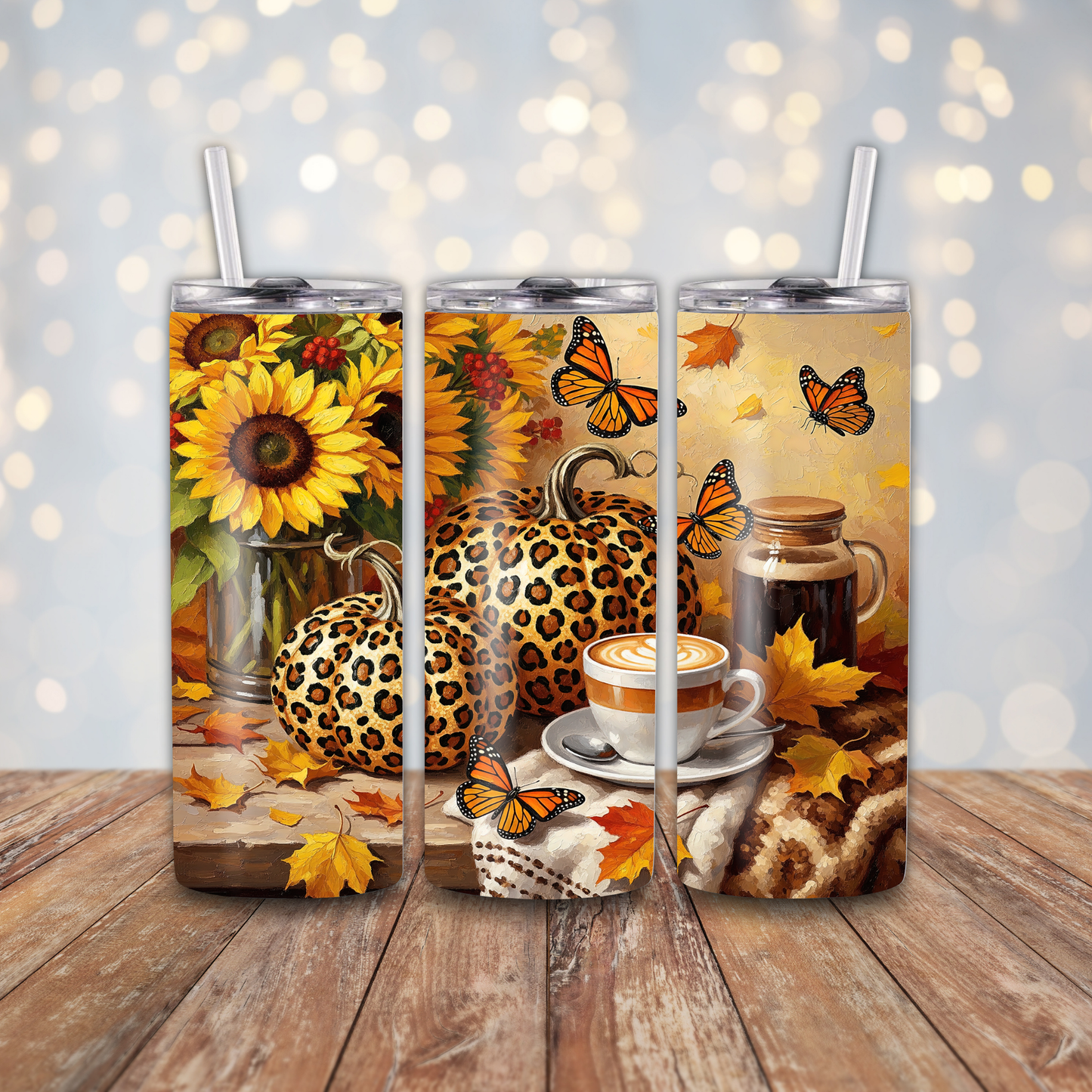 Leopard Print Pumpkins Sublimation Transfers