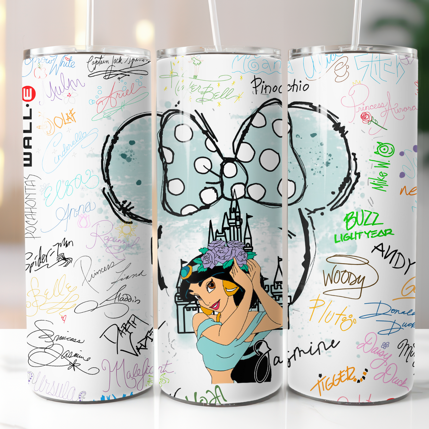 Disney Jasmine Autograph, Sublimation, Ready to Print, Ready To Press, Print Out Transfer, 20 oz, Skinny Tumbler Transfer, NOT A DIGITAL