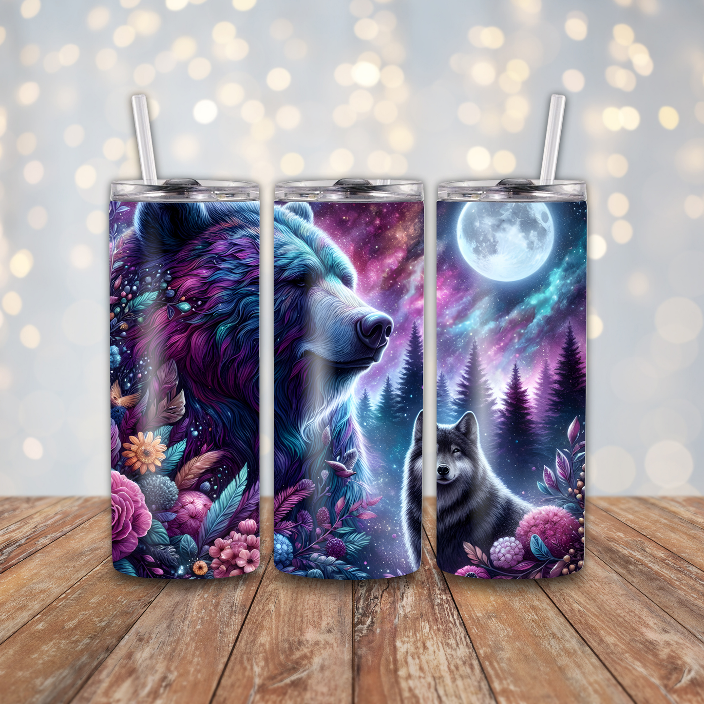 Mystical Bear and Wolf Sublimation Transfers