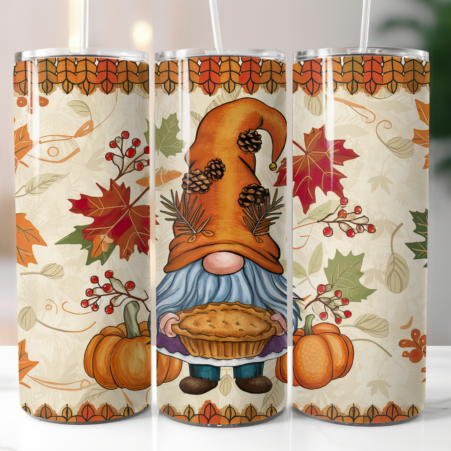 Fall Gnome Pie, Sublimation Transfer