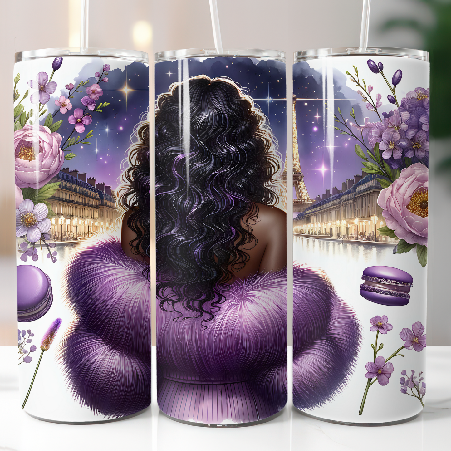 Black Woman Paris Sublimation Transfer