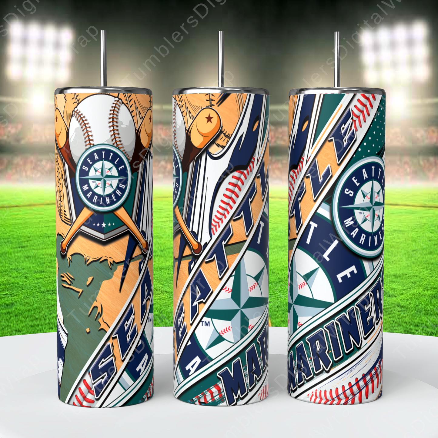 Seattle Mariners, Sublimation, Ready To Press, Print Out Transfer, 20 oz, Skinny Tumbler Transfer, NOT A DIGITAL