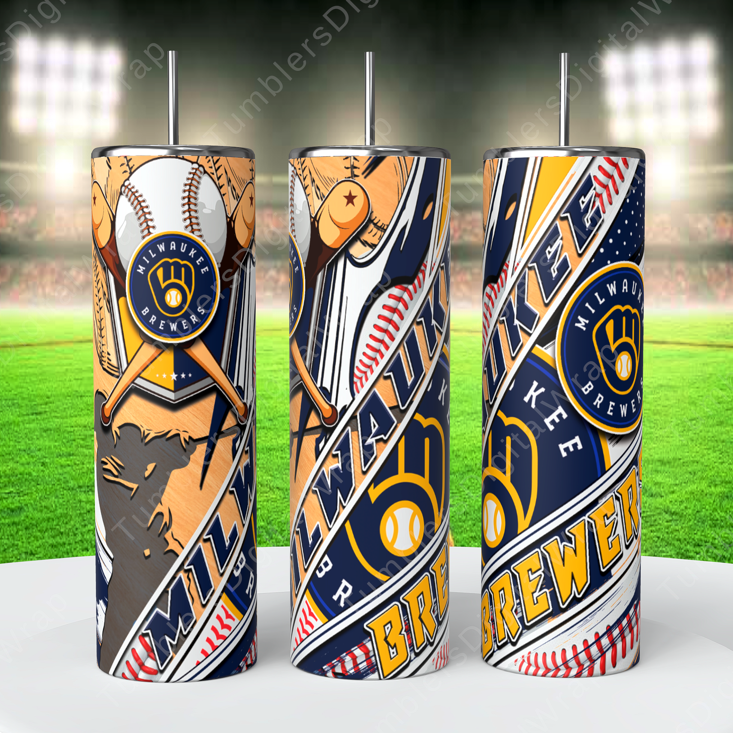 Milwaukee Brewers, Sublimation, Ready To Press, Print Out Transfer, 20 oz, Skinny Tumbler Transfer, NOT A DIGITAL