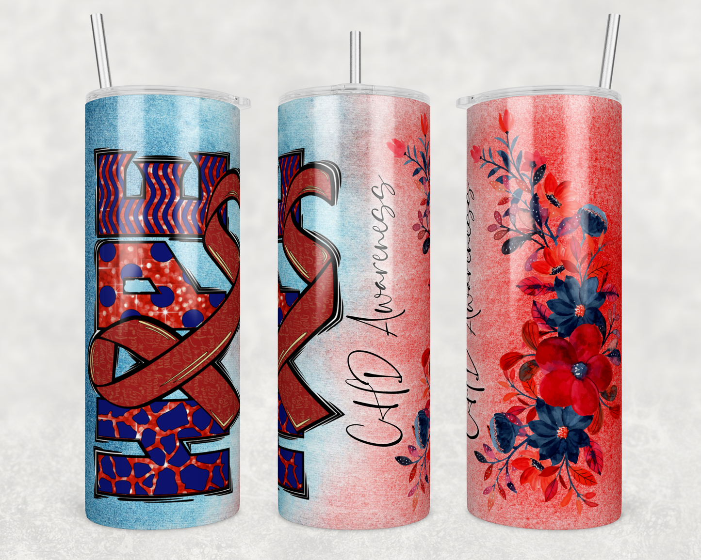 Congenital Heart Disease, Sublimation, Ready to Print, Ready To Press, Print Out Transfer, 20 oz, Skinny Tumbler Transfer, NOT A DIGITAL