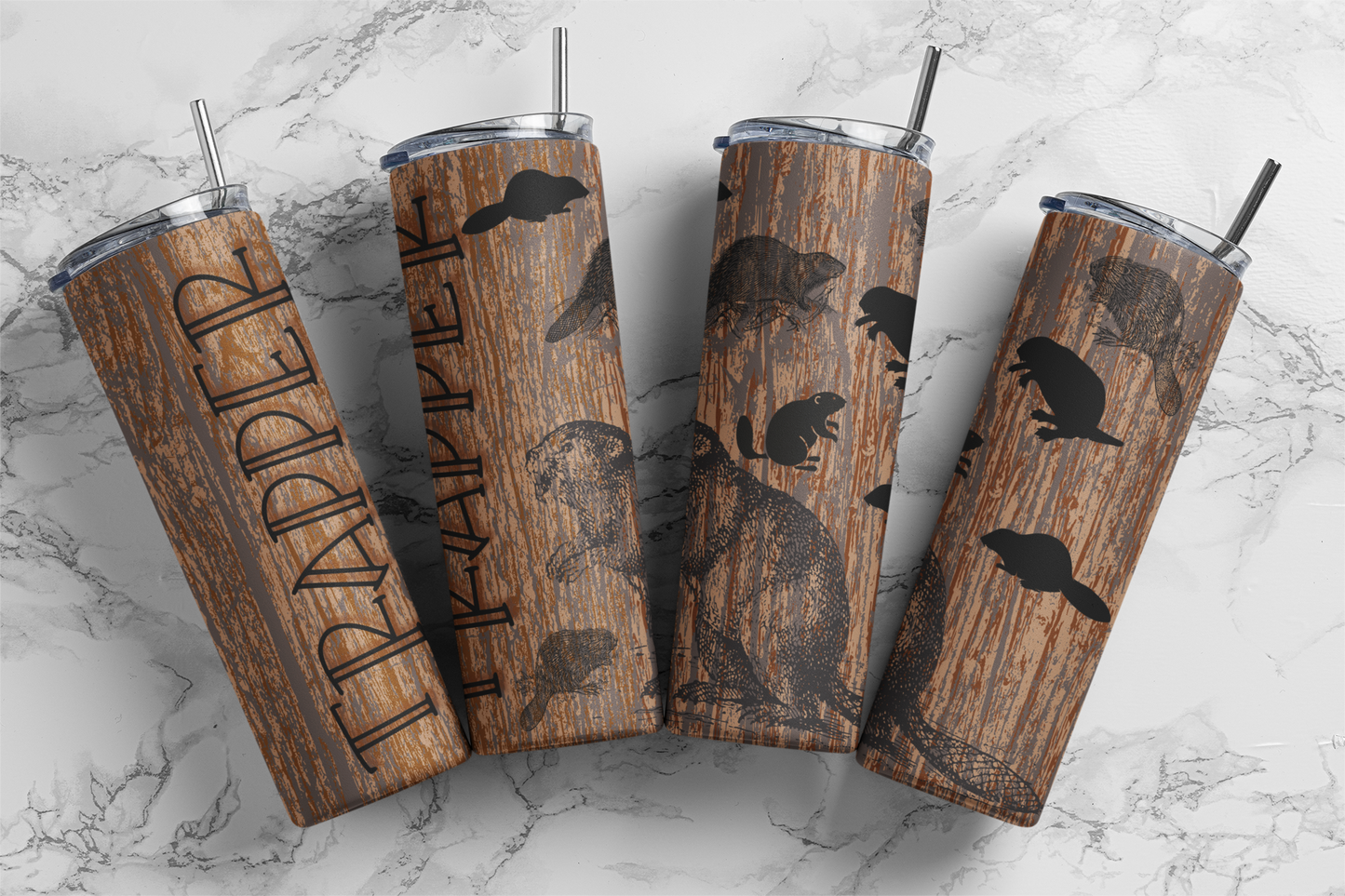 Beaver Trapper, Sublimation, Ready to Print, Ready To Press, Print Out Transfer, 20 oz, Skinny Tumbler Transfer, NOT A DIGITAL