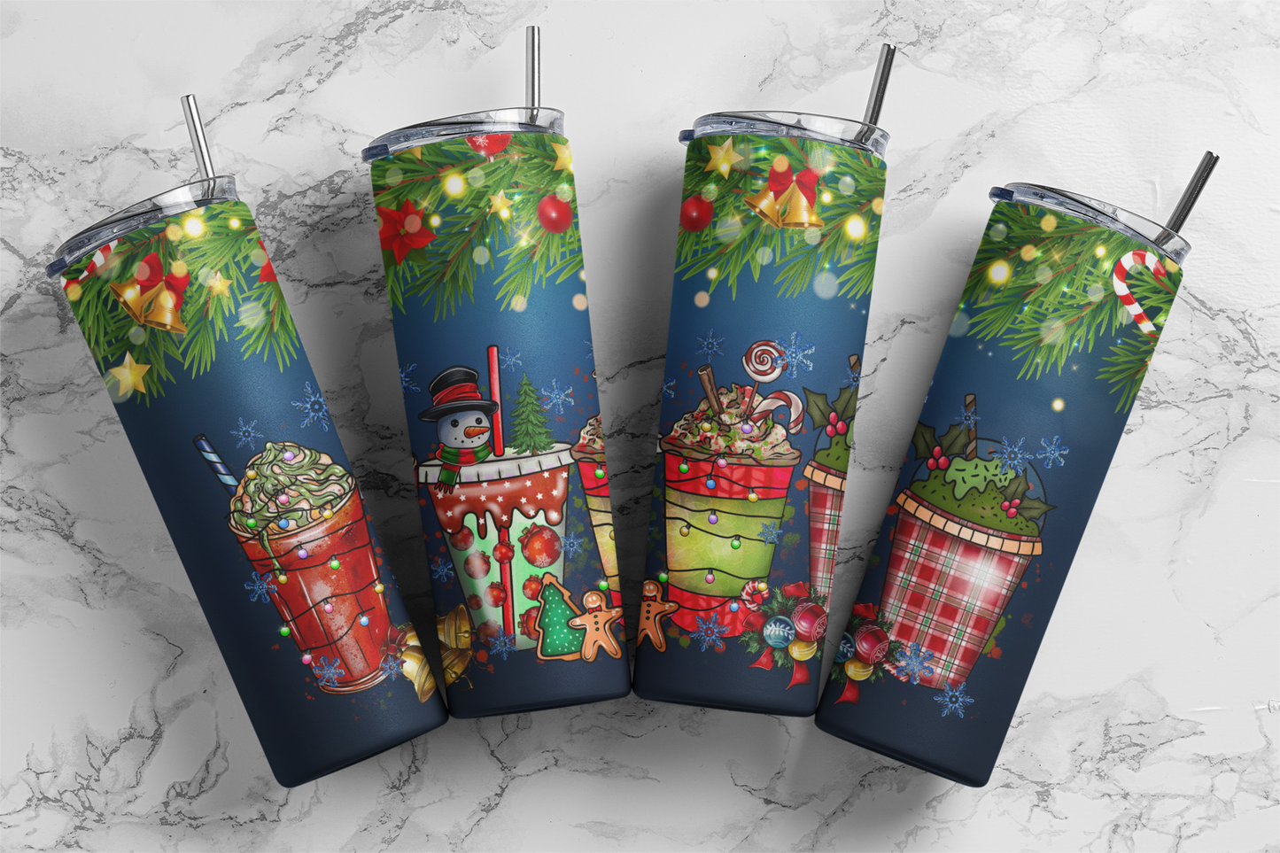 Christmas Coffee Drink, Sublimation, Ready to Print, Ready To Press, Print Out Transfer, 20 oz, Skinny Tumbler Transfer, NOT A DIGITAL