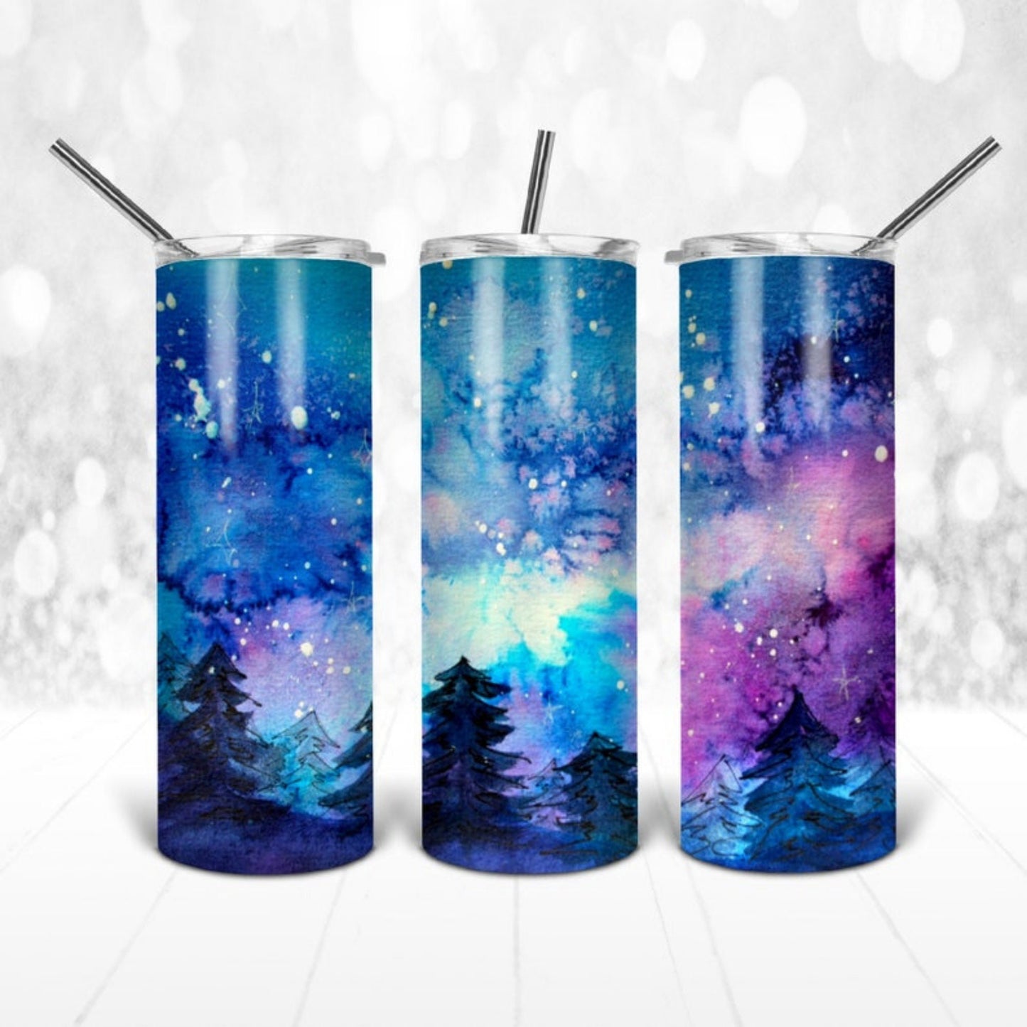 Winter Night Wrap Sublimation, Sublimation, Ready To Press, Print Out Transfer, 20 oz, Skinny Tumbler Transfer, NOT A DIGITAL