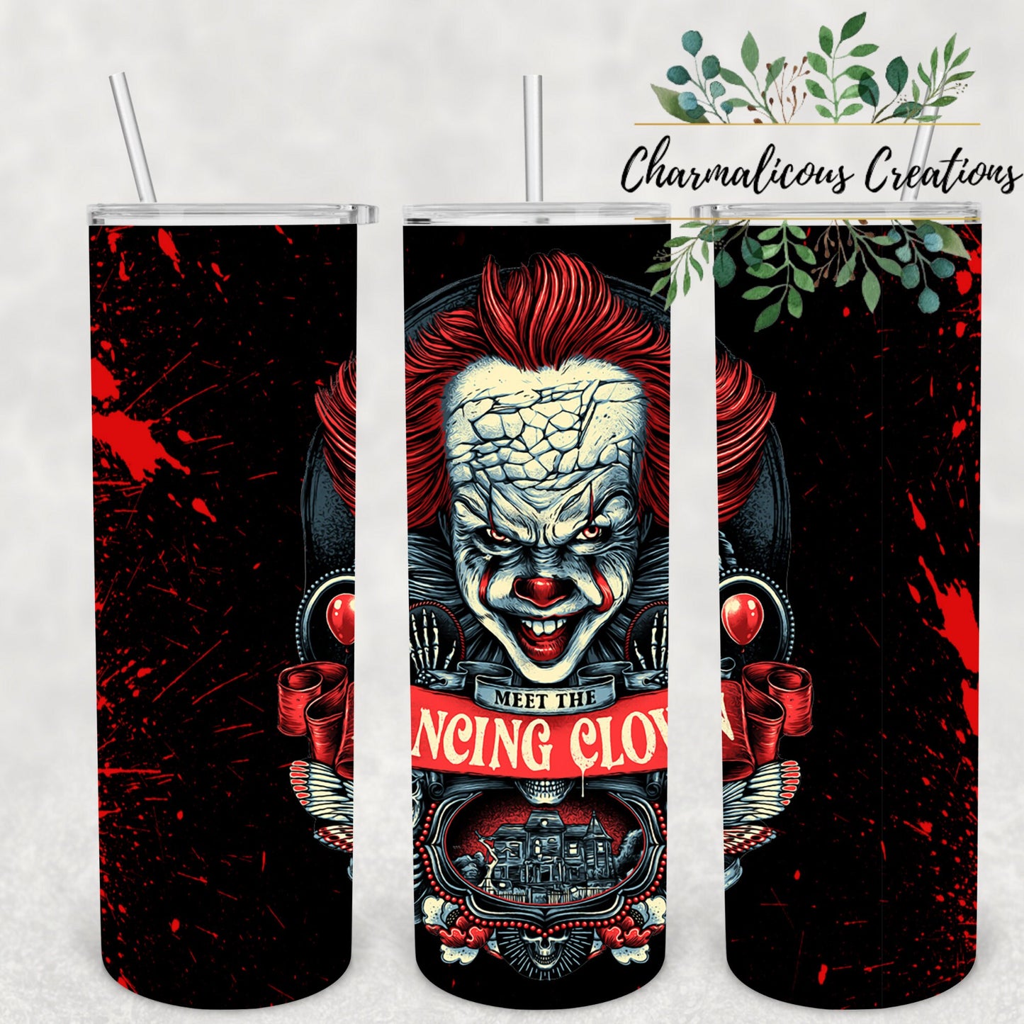 Dancing Clown, Sublimation, Ready To Press, Print Out Transfer, 20 oz Skinny Tumbler Transfer, NOT A DIGITAL