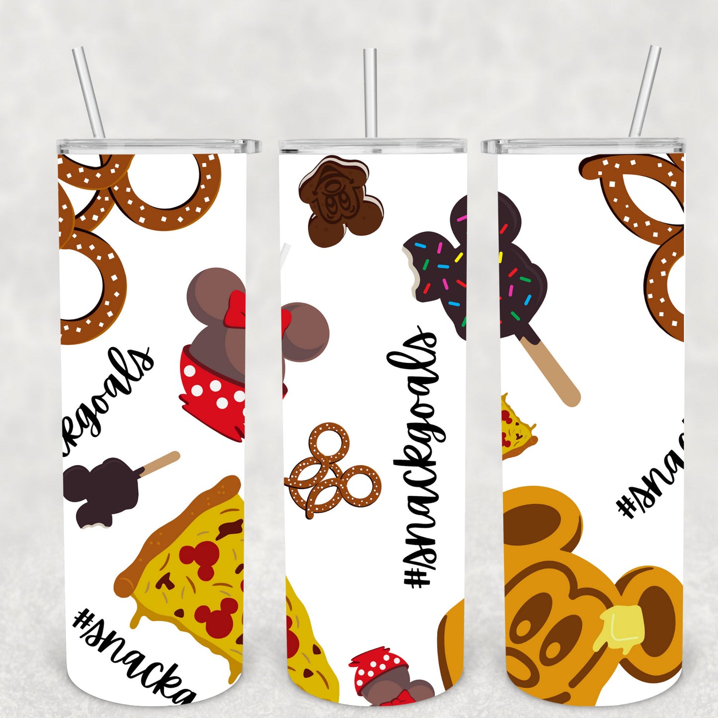 Theme Park Snacks, Sublimation, Ready To Press, Print Out Transfer, 20 oz, 12 oz. Skinny Tumbler Transfer, NOT A DIGITAL