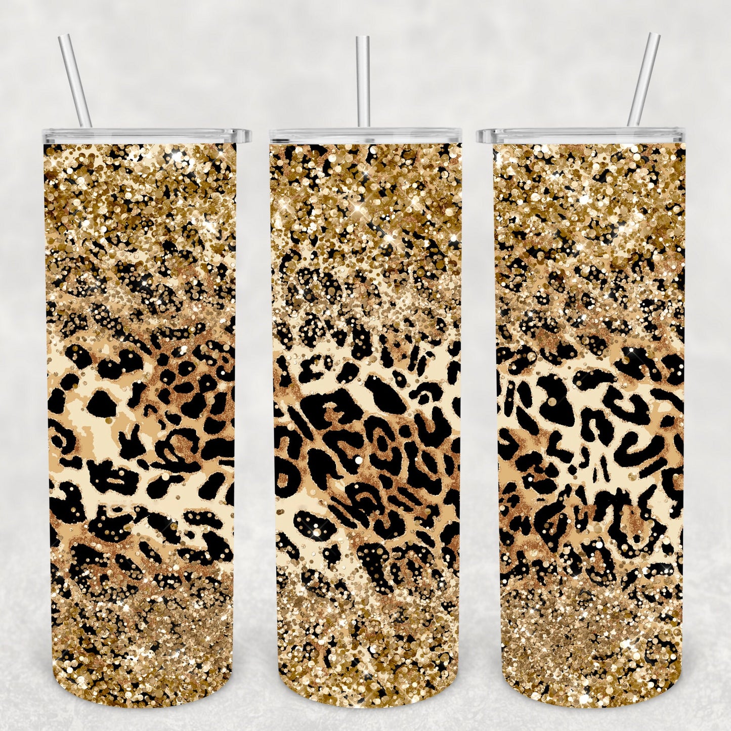Leopard Gold Glitter, Sublimation, Ready to Print, Ready To Press, Print Out Transfer, 20 oz, Skinny Tumbler Transfer, NOT A DIGITAL