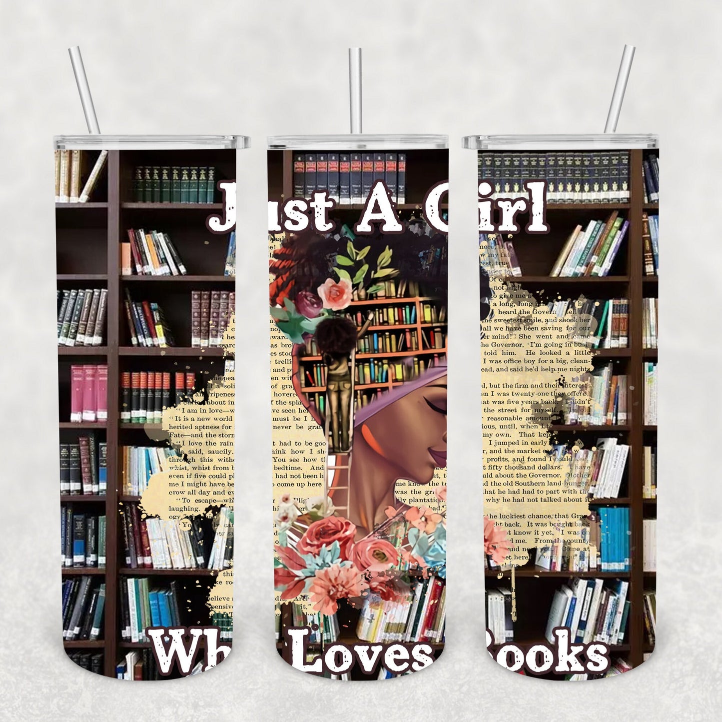 Just A Girl Who Loves Books, Sublimation, Ready To Press, Print Out Transfer, 20 oz, Skinny Tumbler Transfer, NOT A DIGITAL