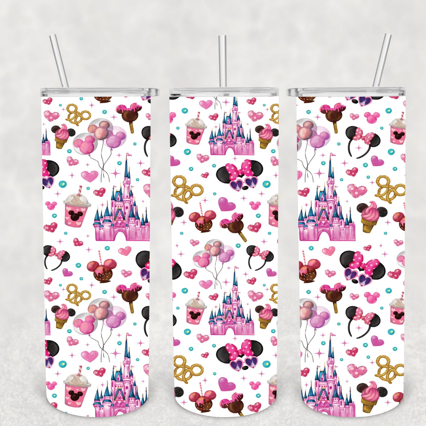 Theme Park Snacks, Sublimation, Ready To Press, Print Out Transfer, 20 oz, 12 oz. Skinny Tumbler Transfer, NOT A DIGITAL