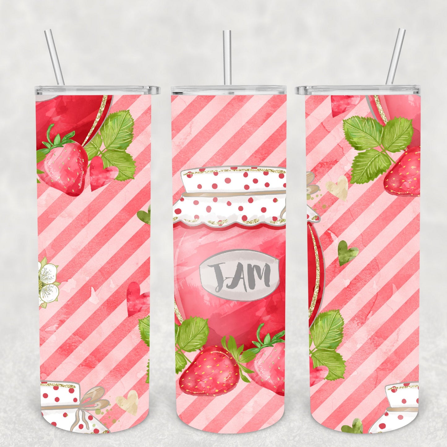 Strawberry Jam, Sublimation, Ready To Press, Print Out Transfer, 20 oz, Skinny Tumbler Transfer, NOT A DIGITAL