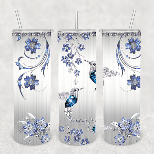 Hummingbird Glitter, Sublimation, Ready To Press, Ready to Print, Print Out Transfer, 20 oz, Skinny Tumbler Transfer, NOT A DIGITAL