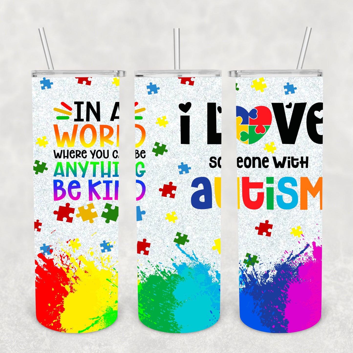 Autism, Sublimation, Ready To Press, Print Out Transfer, 20 oz, Skinny Tumbler Transfer, NOT A DIGITAL