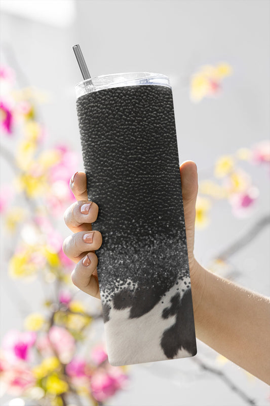 Cow Print Glitter, Sublimation, Ready To Press, Print Out Transfer, 20 oz, Skinny Tumbler Transfer, NOT A DIGITAL