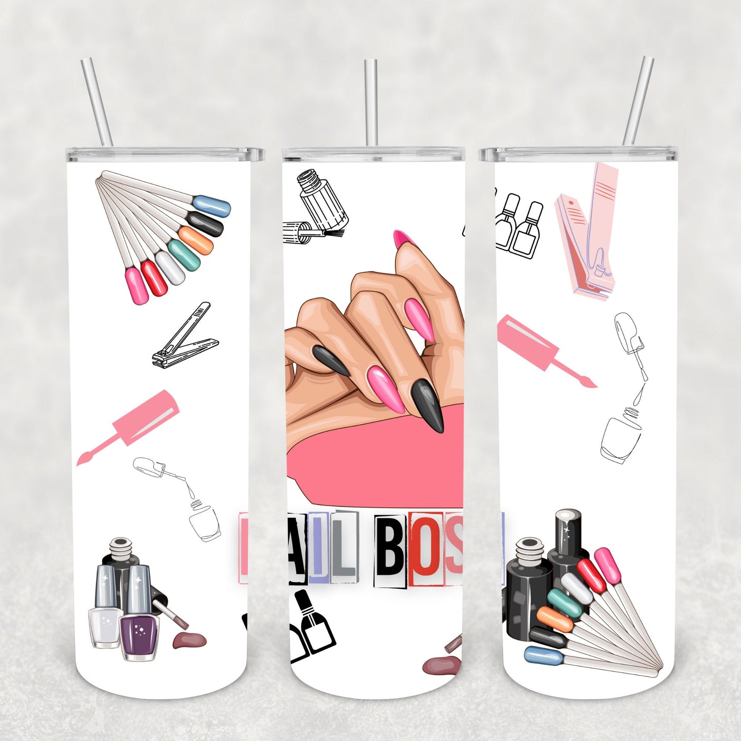 Nail Tech, Sublimation, Ready To Press, Print Out Transfer, 20 oz, Skinny Tumbler Transfer, NOT A DIGITAL
