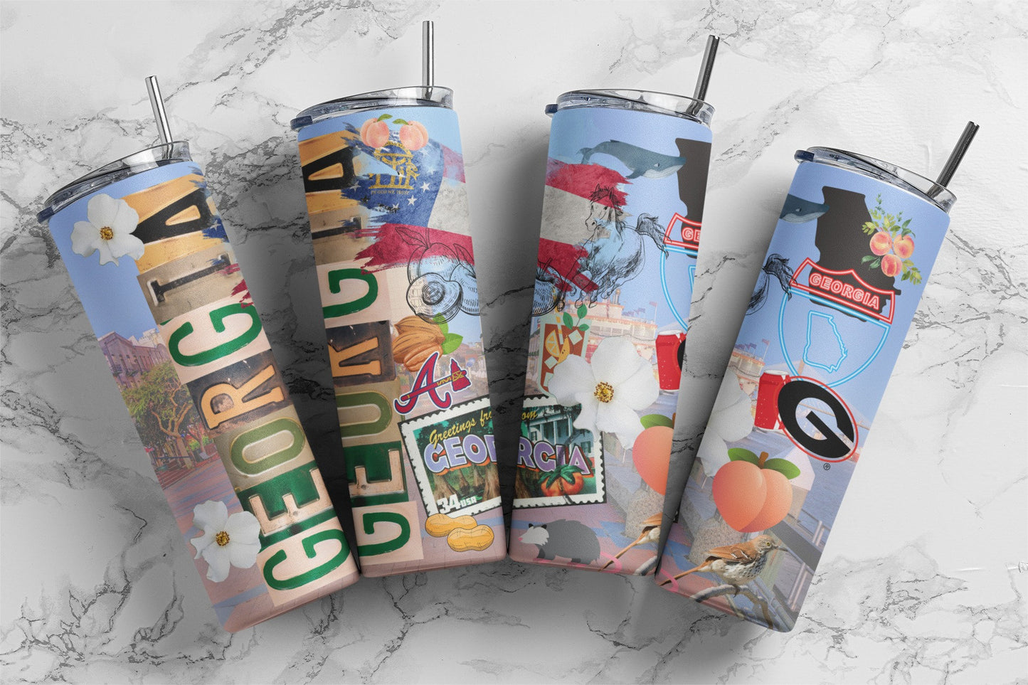 Georgia, Sublimation, Ready To Press, Print Out Transfer, 20 oz Skinny, 12 oz. Skinny Tumbler Transfer, NOT A DIGITAL