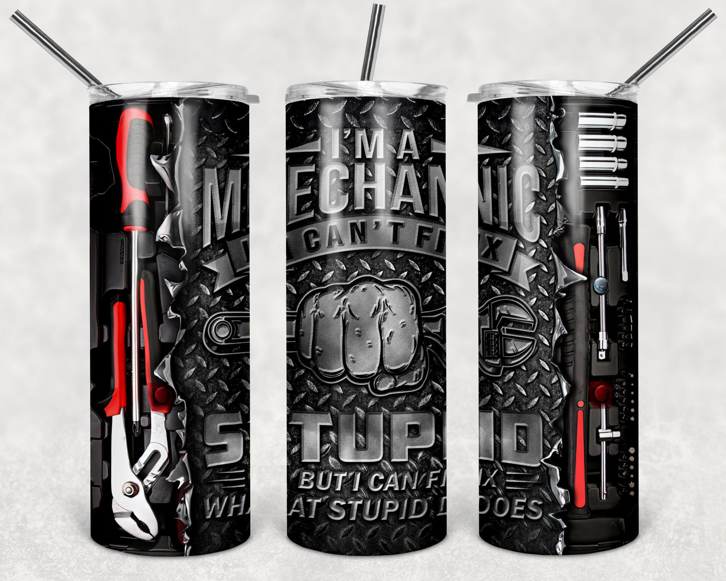 Mechanic, Sublimation, Ready To Press, Print Out Transfer, 20 oz, Skinny Tumbler Transfer, NOT A DIGITAL