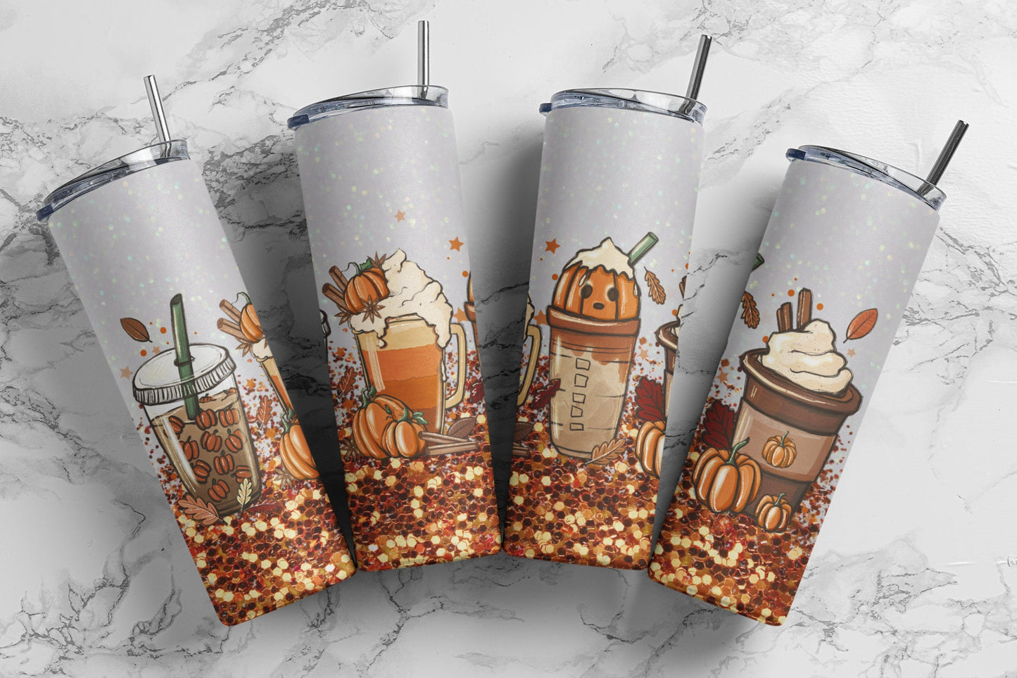 Pumpkin Fall Latte, Sublimation, Ready To Press, Print Out Transfer, 20 oz, Skinny Tumbler Transfer, NOT A DIGITAL