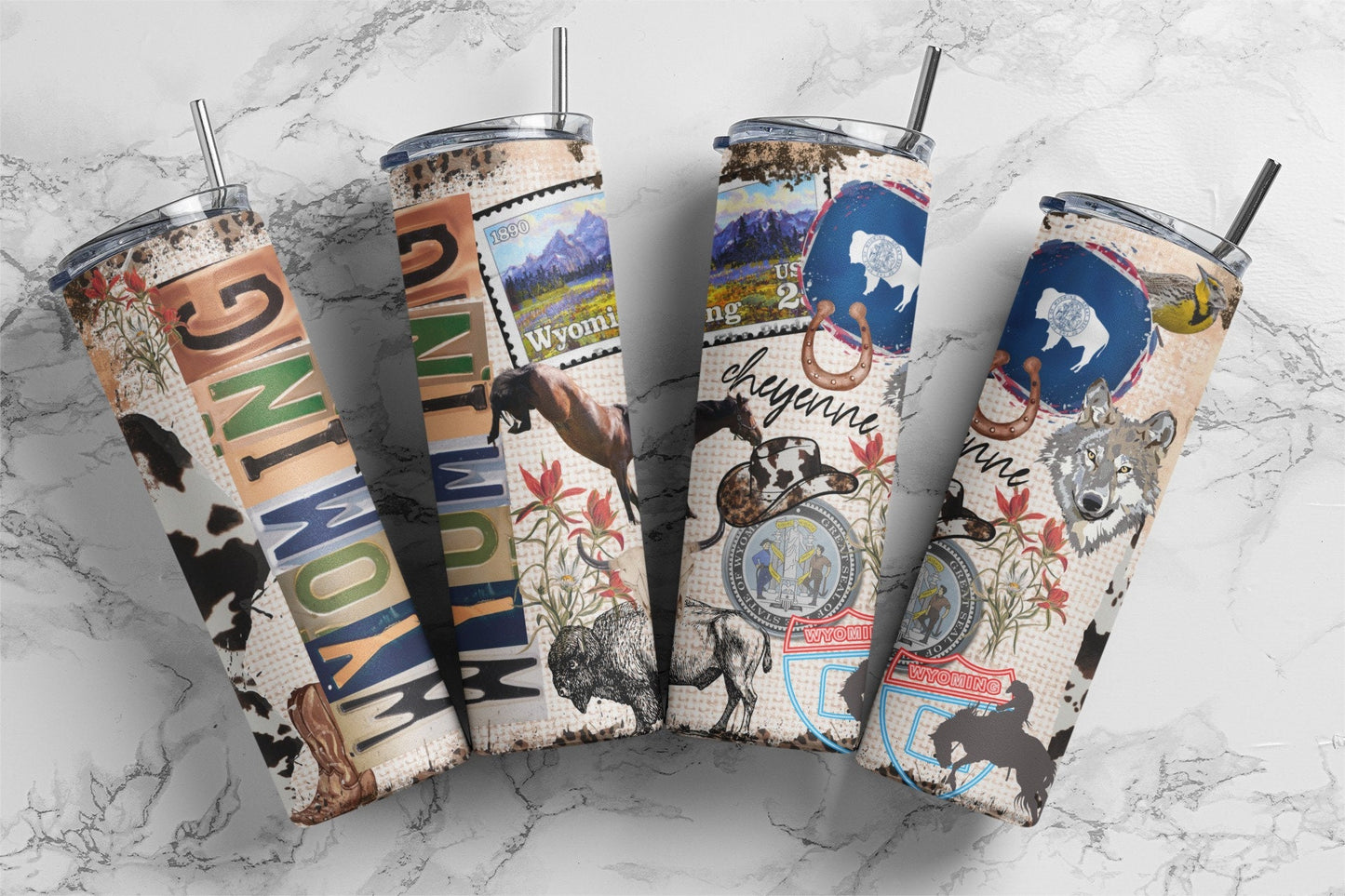 Wyoming, Sublimation, Ready To Press, Print Out Transfer, 20 oz, Skinny Tumbler Transfer, NOT A DIGITAL