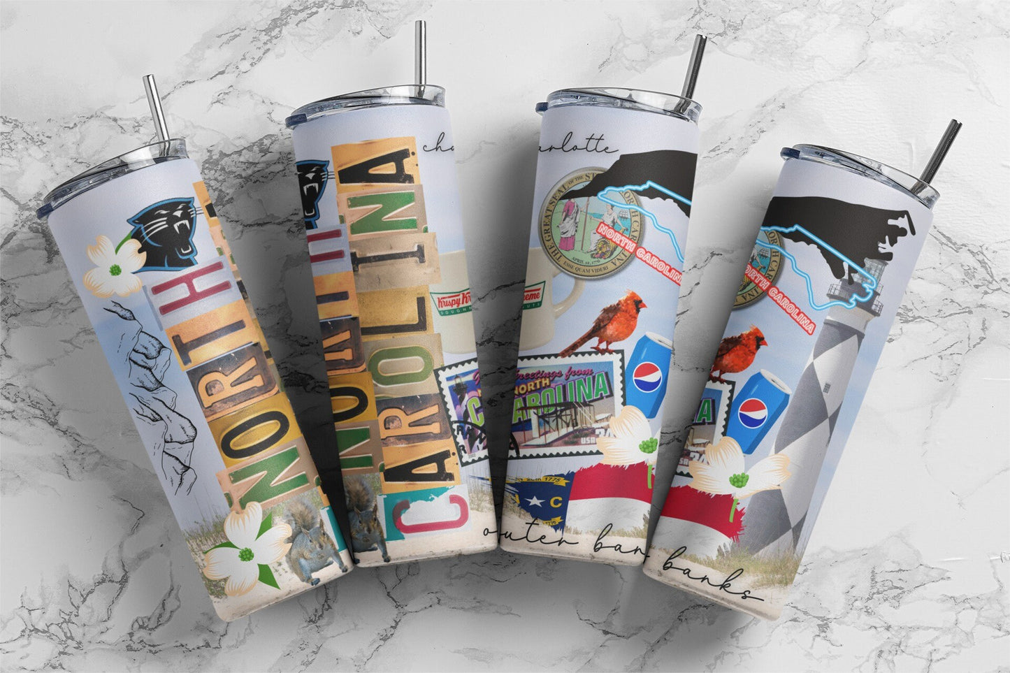 North Carolina, Sublimation, Ready To Press, Print Out Transfer, 20 oz Skinny, 12 oz. Skinny Tumbler Transfer, NOT A DIGITAL