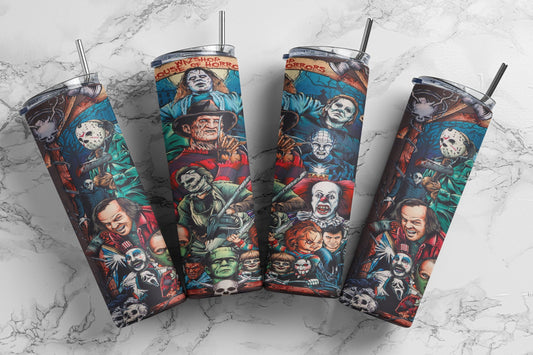 Horror, Sublimation, Ready To Press, Print Out Transfer, 20 oz, Skinny Tumbler Transfer, NOT A DIGITAL