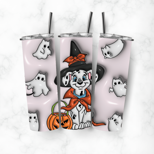 Halloween Dalmatian, Sublimation, Ready to Print, Ready To Press, Print Out Transfer, 20 oz, Skinny Tumbler Transfer, NOT A DIGITAL