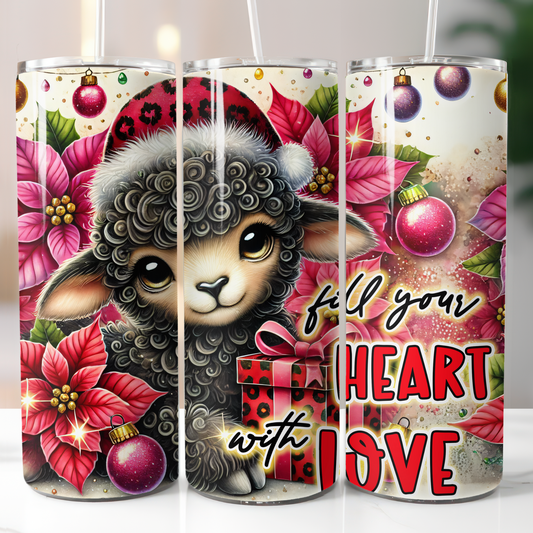 Fill Your Heart Sheep Sublimation Transfer