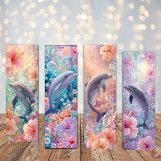 Dolphin Hibiscus Bookmarks Sublimation Transfers