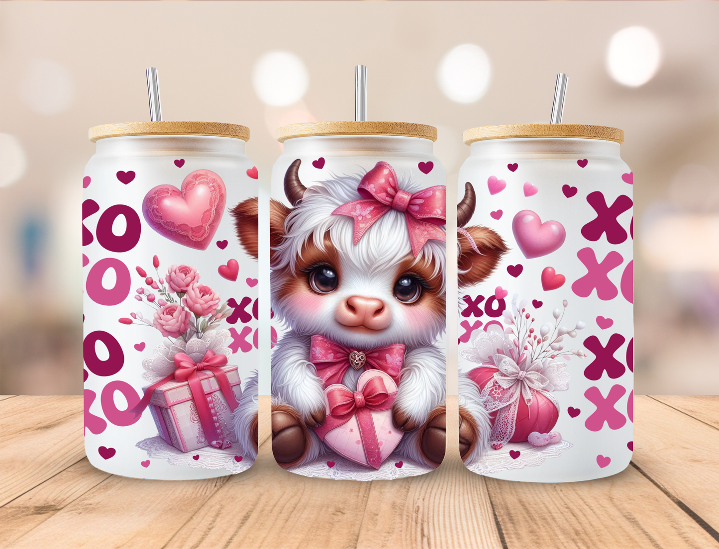 Highland Valentine's Day Libbey Glass Transfer