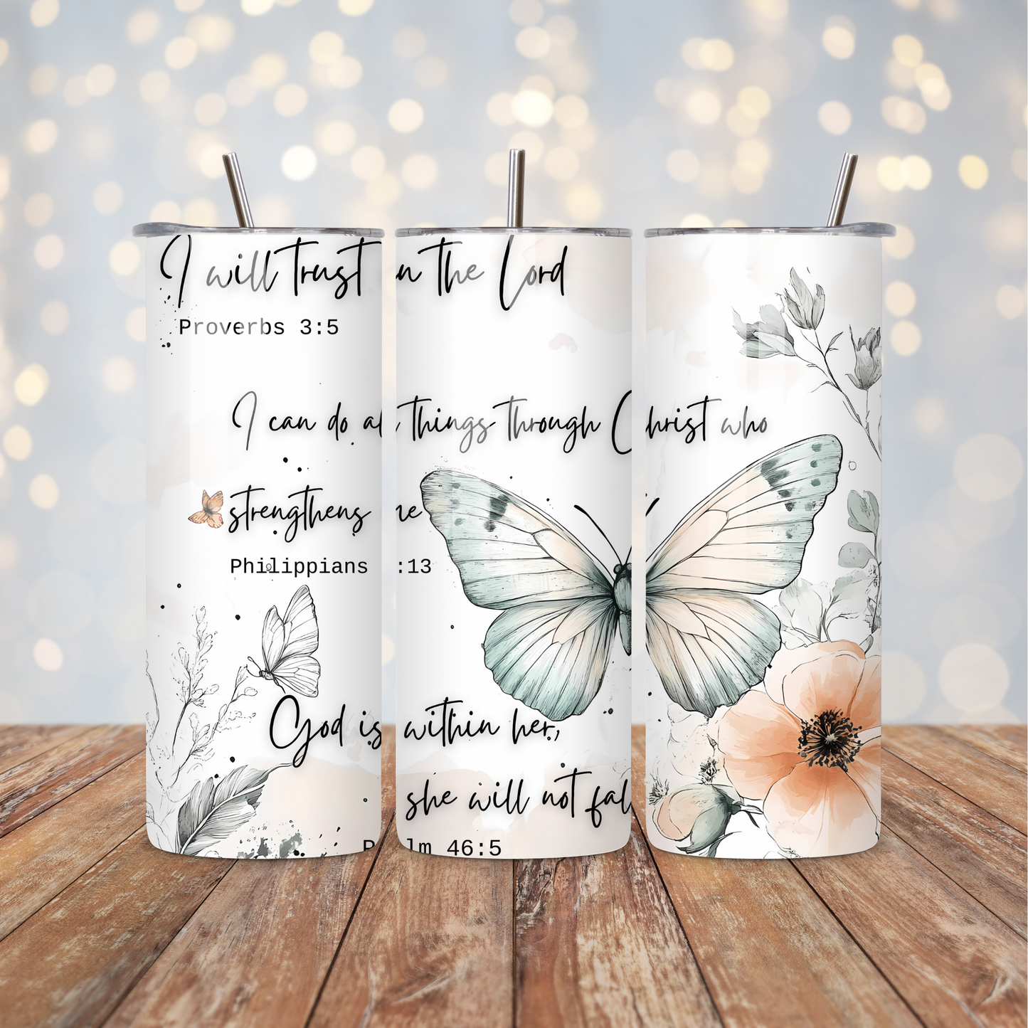 Prayer Butterfly Quotes Sublimation Transfer