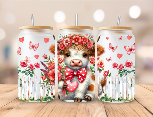 Highland Valentine's Day Libbey Glass Transfer