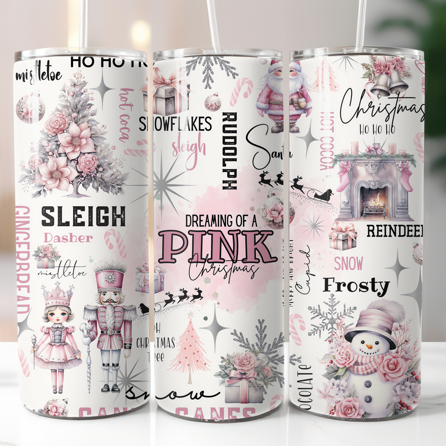 Dreaming of Pink Christmas, Sublimation Prints